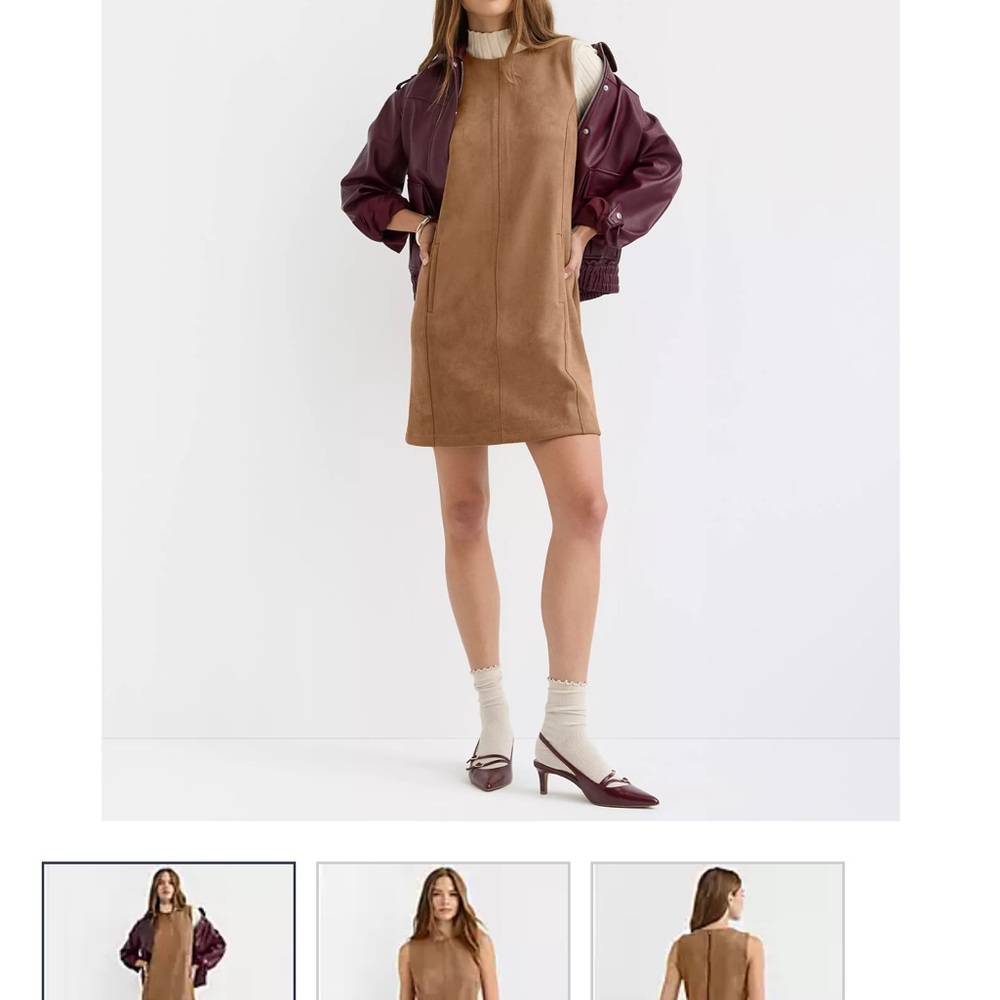 LOFT faux suede Sleeveless Mini Dress
